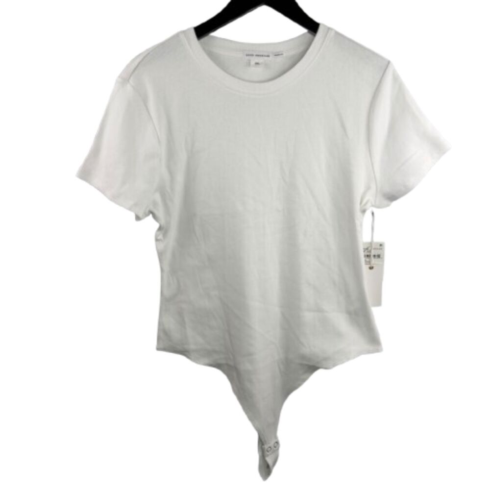 Good American NWT White T-Shirt Cotton Crewneck Bodysuit Size 3XL- $79